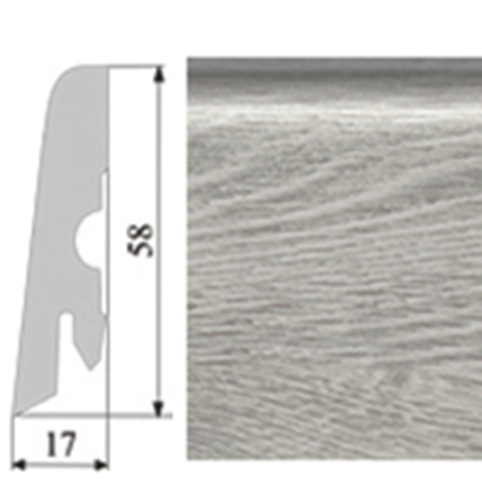 Плинтус МДФ Corkstyle Oak castle white 17х58х2500 мм, упаковка 2.5 м Плинтус МДФ Corkstyle Oak castle white 17х58х2500 мм, упаковка 2.5 м