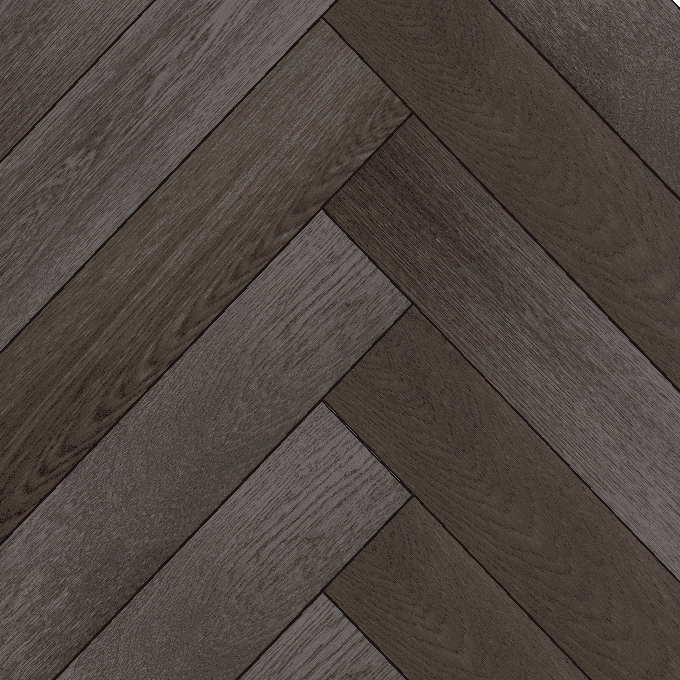 Английская (Венгерская) елка Kraft Parkett PREMIUM HERRINGBONE 120mm 600/700x120x14 мм Дуб 32 Рустик, упаковка 1.0 м